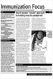 Immunization Focus March 2002 cover pic